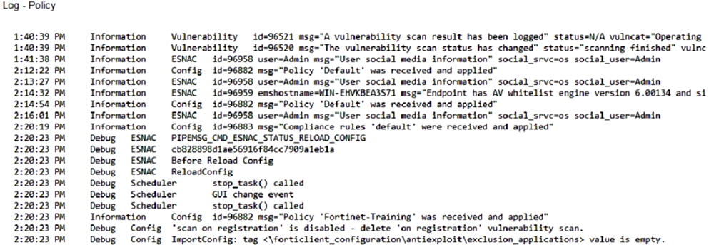Image NSE5_FCT-7.0_42Q.png related to the Fortinet NSE5_FCT-7.0 Exam
